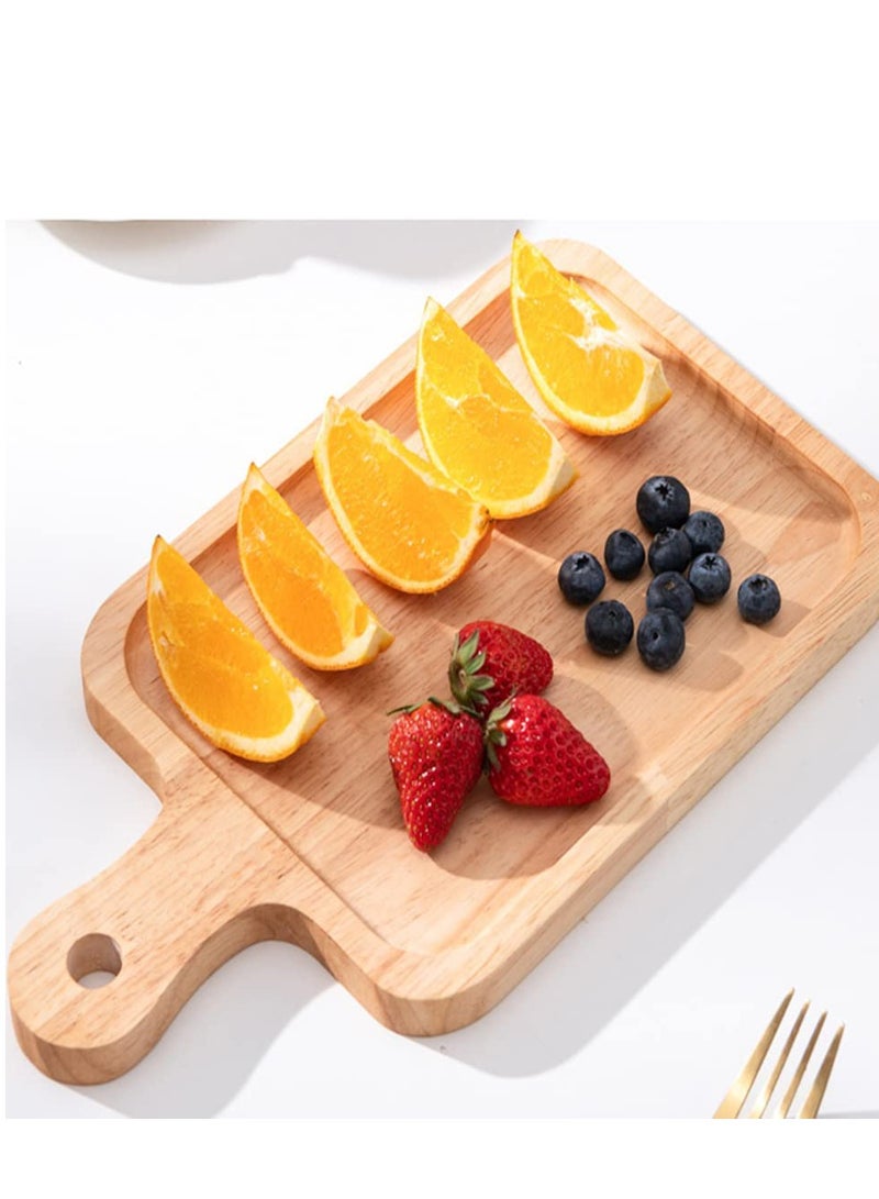 𝐅𝐅𝐃 Wood Cutting Board with Handle Tray For Baked Goods Bread And Cake Board Solid Wood Tray Pizza Peel Paddle for Homemade Steak Baking Bread Dessert Cake Fruit Vegetables  - Image 4