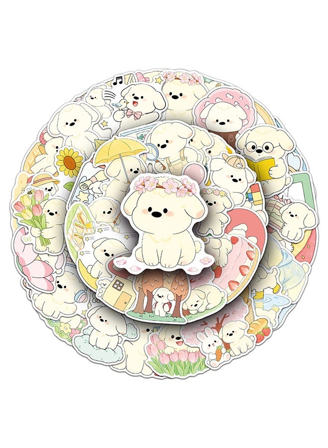 Quantum 104 Pcs Spring Series Cute Dog Stickers - Cute Graffiti Sticker Cute Pet Waterproof Sticker for Water Bottle Laptop Luggage Stationery Art Decor - Image 3