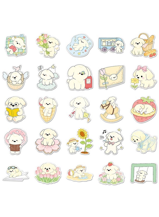 Quantum 104 Pcs Spring Series Cute Dog Stickers - Cute Graffiti Sticker Cute Pet Waterproof Sticker for Water Bottle Laptop Luggage Stationery Art Decor - Image 5
