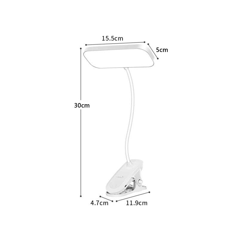 XERGY LED Clip-On Book Light – 3 Color Modes | Dimmable | Type-C Rechargeable | 80H Long Battery | Eye-Caring Flexible Reading Lamp for Bed, Desk & Travel (White) - Image 4