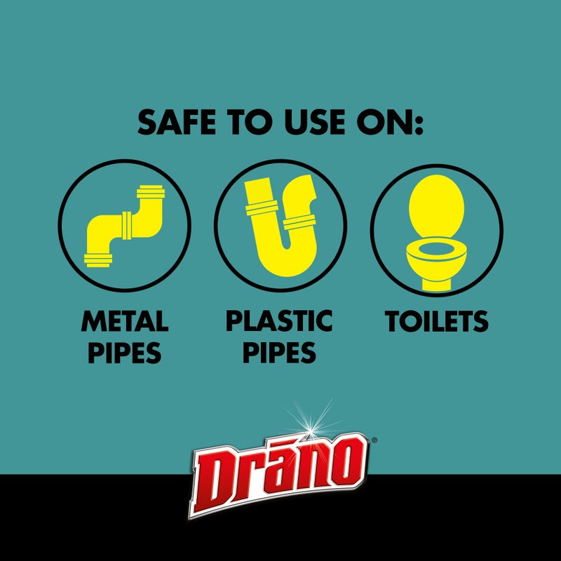 Drano Max Build Up Remover Drain Clog Remover and Cleaner, Great for Clog Prevention, Commercial Line, 60 oz - Image 4