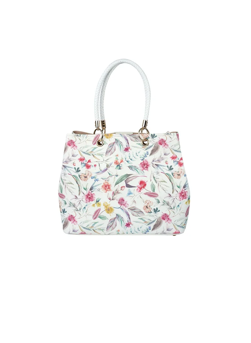 AMICA Amoura Floral Printed Leather Medium Tote Handbag for Women