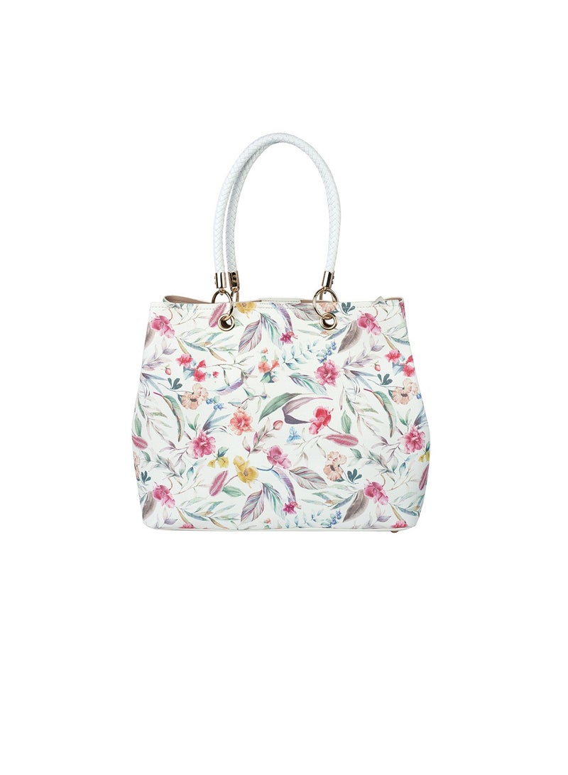 AMICA Amoura Floral Printed Leather Medium Tote Handbag for Women - Image 2