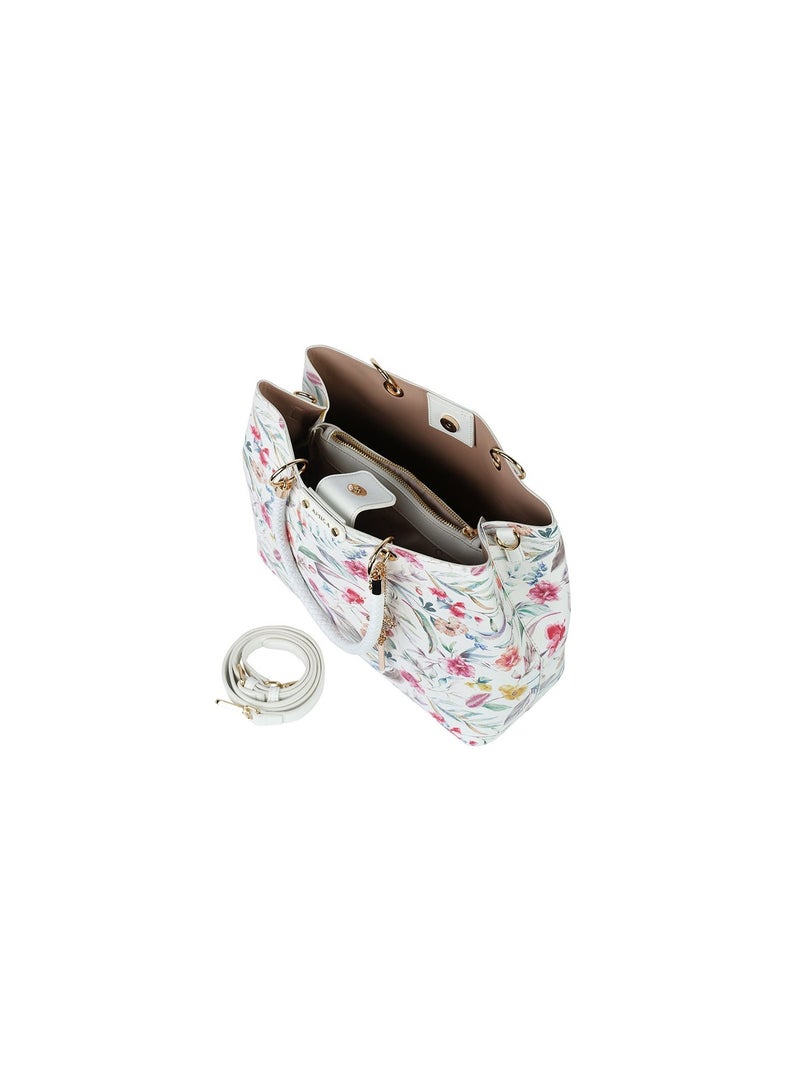 AMICA Amoura Floral Printed Leather Medium Tote Handbag for Women - Image 5