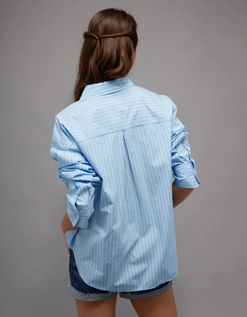 American Eagle  AE Poplin Button-Up Shirt for Women | Best Price UAE