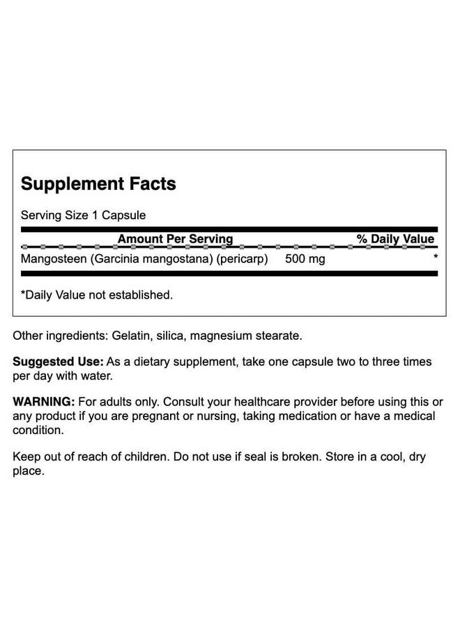 SWANSON سوانسون مانغوستين كامل الطيف - 500 ملغ 100 كبسولة - Image 2