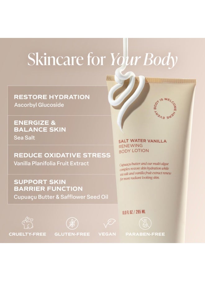Saltair Saltair Body Lotion - 2 Pack Moisturizing Lotion For Dry Skin. Salt Water Vanilla Scented Hydrating Body Cream with Nourishing Moisturizer Formula. Skin Care for Women and Men. 2x 10oz Tubes  - Image 4