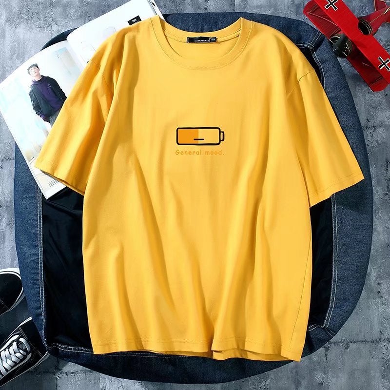 Trendy Short-Sleeve T-Shirt For Men, Loose Hip-Hop Street Style, Plus-Size Creative Print, Cool And Popular Couple Short-Sleeve T-Shirt - Image 1