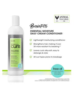 ALL ABOUT CURLS All About Curls Daily Cream Conditioner Essential Moisture for All Curly Hair Types | Strengthens | 3X Resistance to Breaking | Cruelty-Free & Sulfate-Free (2 sizes)  - Image 2