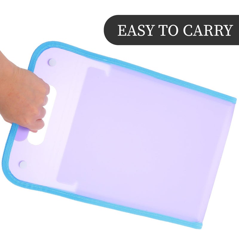 Expandable 13 Pocket Accordion File Folder Organizer Blue Letter Size Document Storage - Image 5