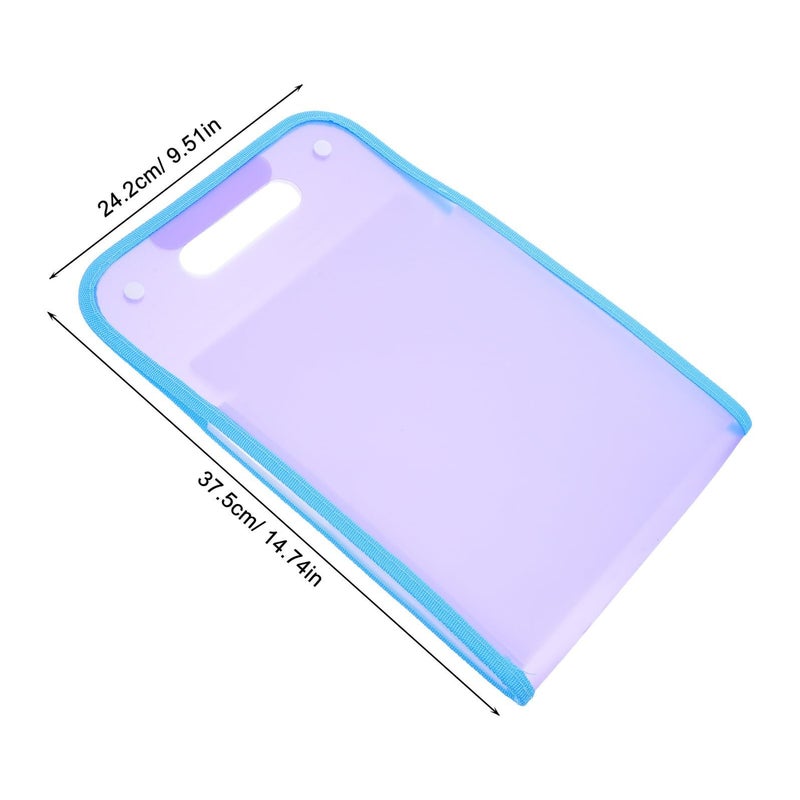 Expandable 13 Pocket Accordion File Folder Organizer Blue Letter Size Document Storage - Image 3