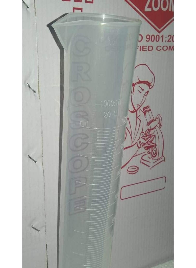 Generic Measuring Cylinder 1000 mlTransparent Plastic Graduated International Manufacturer  - Image 3