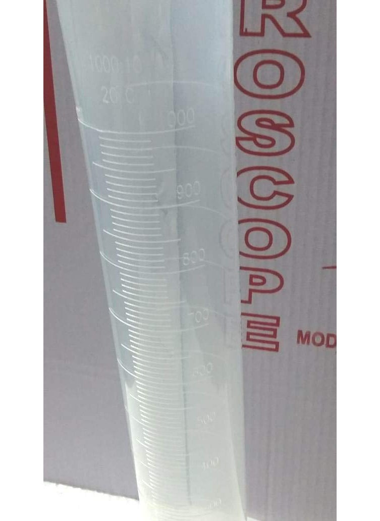 Generic Measuring Cylinder 1000 mlTransparent Plastic Graduated International Manufacturer  - Image 2