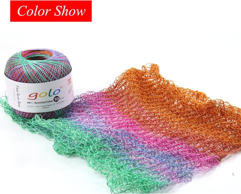 Golo Crochet Thread Size 10 Multicolored Yarn for Crocheting D014 - Image 2