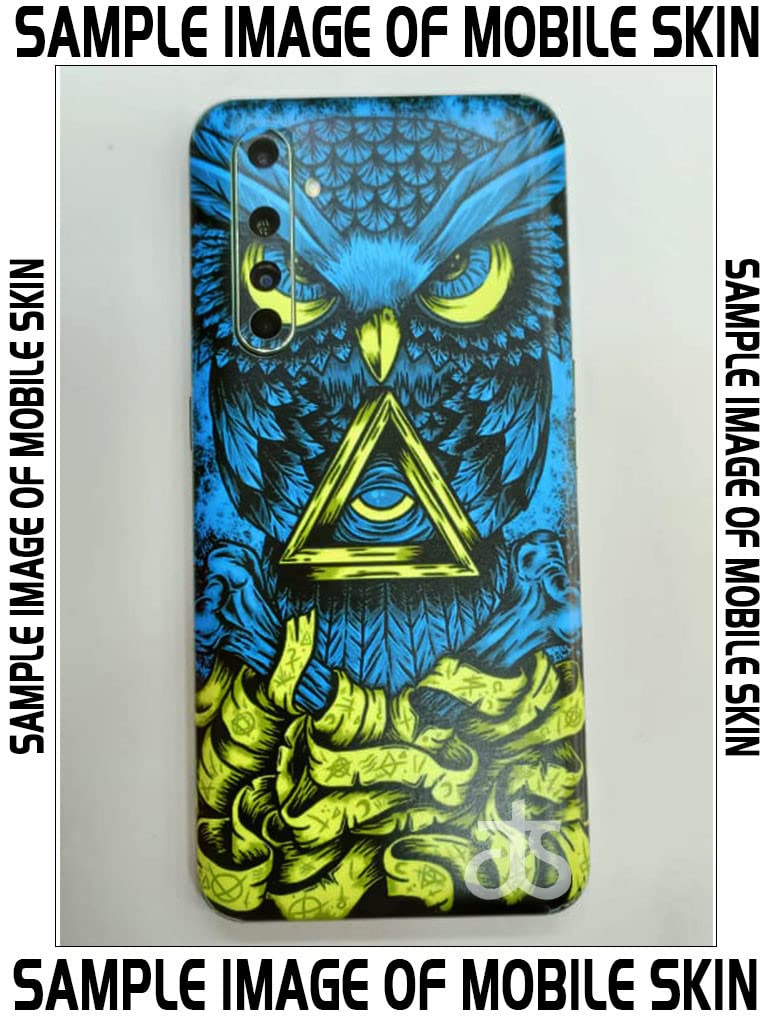 AtOdds - Mobile Back Skin Sticker Wrap Compatible with Redmi Note 11 (Coverage - Back+Camera+Sides) (Blue Owl) - Image 2