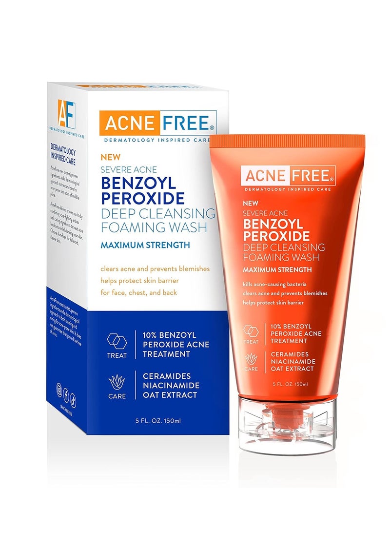 AcneFree Severe Acne 10% Benzoyl Peroxide Foaming Cleansing Wash, 5 Ounce - pzsku/Z9FA232FA34CC4859CF38Z/45/_/1739958918/c02d8885-c756-4c26-9f53-f70a011f8136