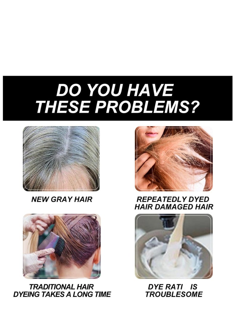 Generic Hair Dye Shampoo,3-In-1 Shampoo for Color Treated Hair,Hair Colour Shampoo for Grey Hair Coverage,Home Hair Dye Pure Plant Extract,Hair Care Instant Dye Shampoo,Anti Grey Shampoo 200ml(Light Brown)  - Image 5