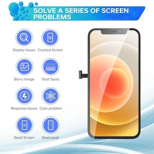 DGSCSMY for iPhone 12 Pro Max Screen Replacement 3D Touch LCD Display Digitizer Full Assembly Repair 67 Front Glass Magnet Pad Fix Tools Kit A2342 A2410 A2411 A2412 - Image 3