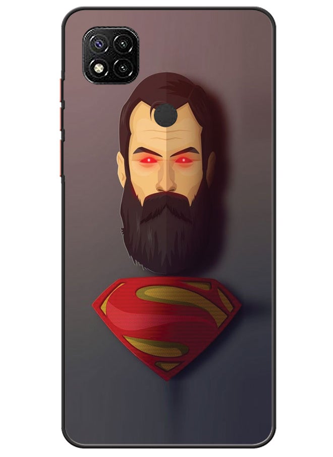 EYE CATCH Protective Case Cover For Xiaomi Redmi 9C Beard Superman  - Image 1