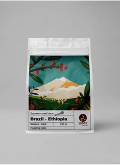 Brazil - Ethiopia - Espresso High Quality , Medium Roasted 100% Arabica - 250 Grams