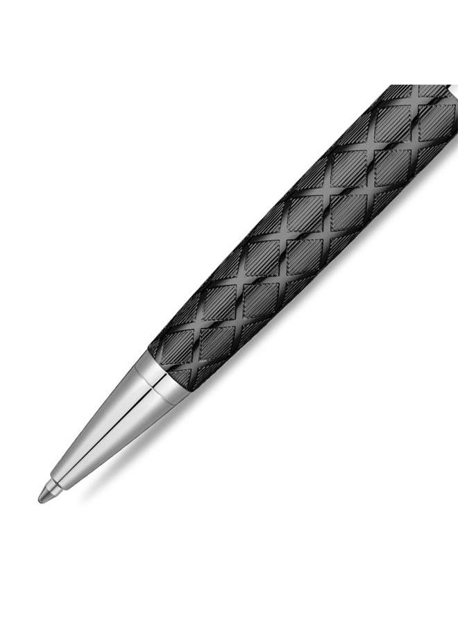 CERRUTI 1881 Mario Pen Ion Plated Black Diamond Pattern Signature Logo Elegant Writing  - Image 3