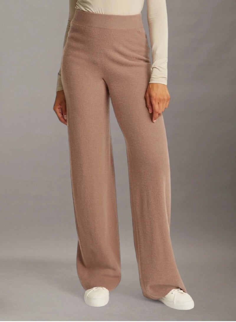 CALVIN KLEIN Soft Wool Wide Leg Trousers - Image 1