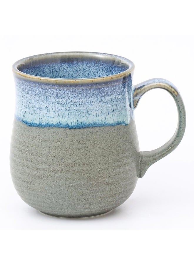 HYTYSKAR 21 oz Large Ceramic Coffee Mugs, Pottery Mug Handmade, Ceramic Tea Cups with Handle for Office and Home, Dishwasher and Microwave Safe (Blue Grey) - Image 1