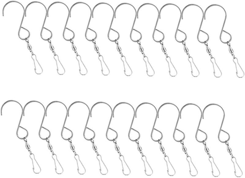 Stainless Steel Swivel Hooks 20 Pack For Wind Chimes Lanterns Home Decor Easy Install - Image 2