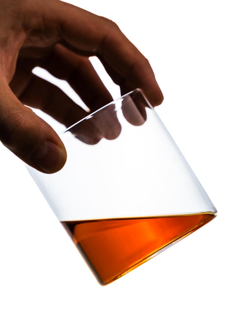 Amehla Ultra Thin Cocktail Glasses 12-ounce Double Old Fashioned Whiskey Glasses - Minimalist H20 Water Drinking Glass - (4) - Image 2
