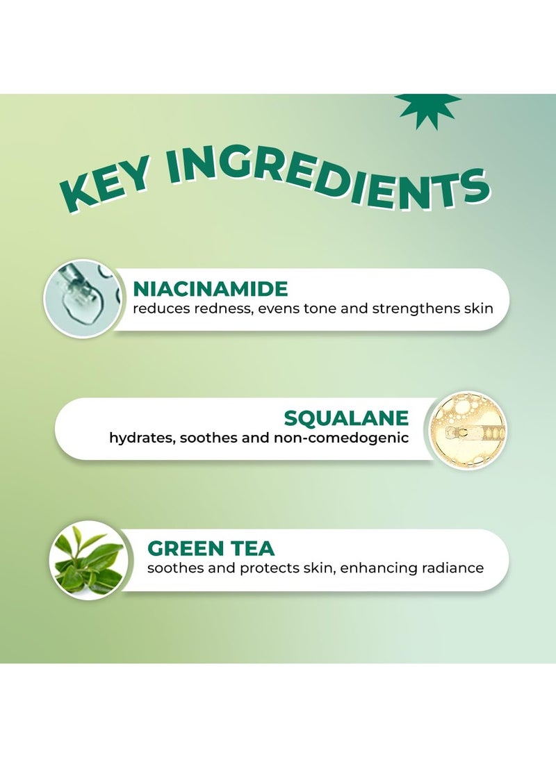  مودي مرطب خالي من الزيوت من أكسبرت مع الشاي الأخضر والسكوالين | يقلل من الشوائب والزيوت الزائدة وعلامات حب الشباب للحصول على بشرة مشرقة وموحدة اللون | مرطب غير دهني وخفيف الوزن لجميع أنواع البشرة، 50 مل - Image 3