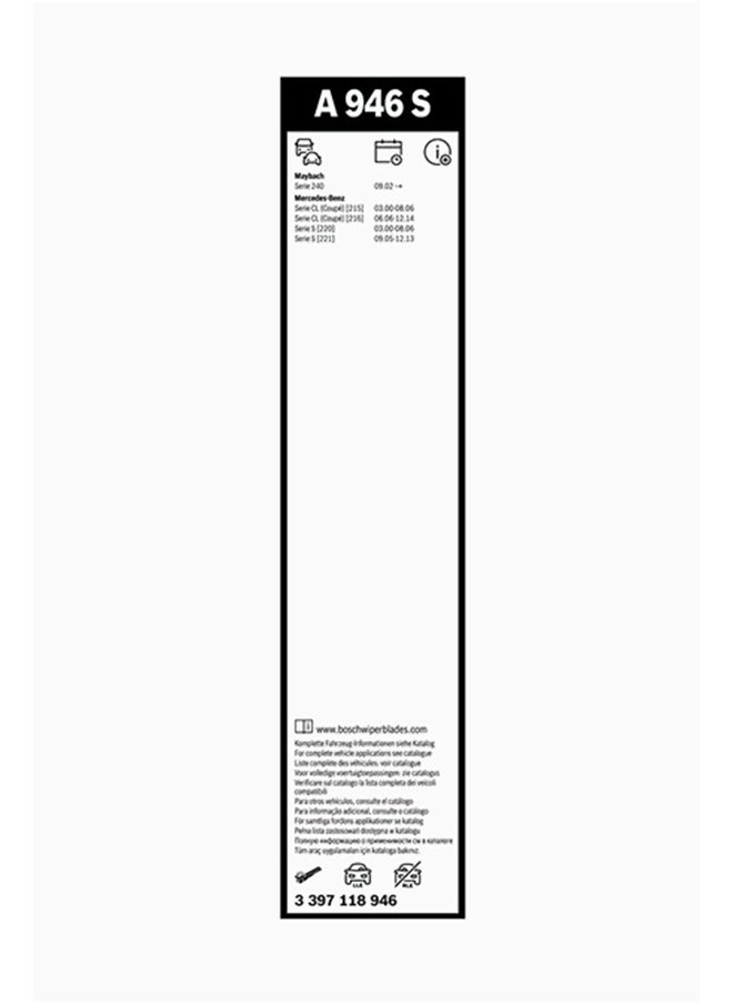 BOSCH - A946S OE Specialty AeroTwin Car Wipers Set 27-27 Inches - Image 1