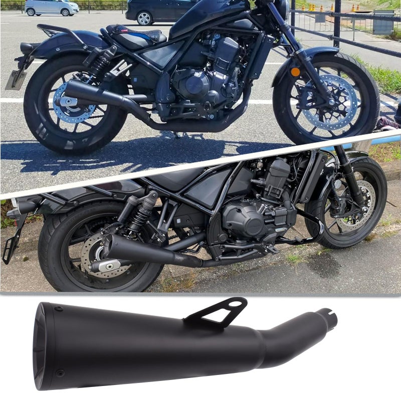 Midimttop Motorcycle Stainless Steel Full Complete System Exhaust Muffler Pipe Header Mid Pipe Tail Muffler Compatible with Honda Rebel CMX 1100 CMX1100 2021 2022 2023 2024 With Silencer - Image 2