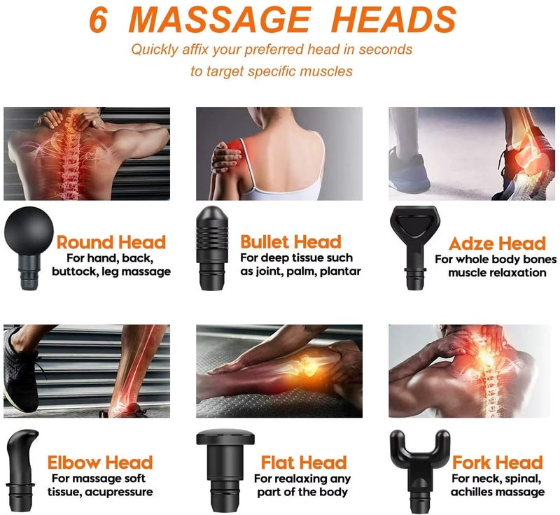 EVEWE Professional Massage Gun , Professional Deep Tissue Massage Gun– Deep Tissue Therapy, Smart LED Display, Lightweight & Rechargeable, Ideal for Gym Recoveryassage gun. 4 Multi-Speed Setting For Optimal Pressure - Image 4