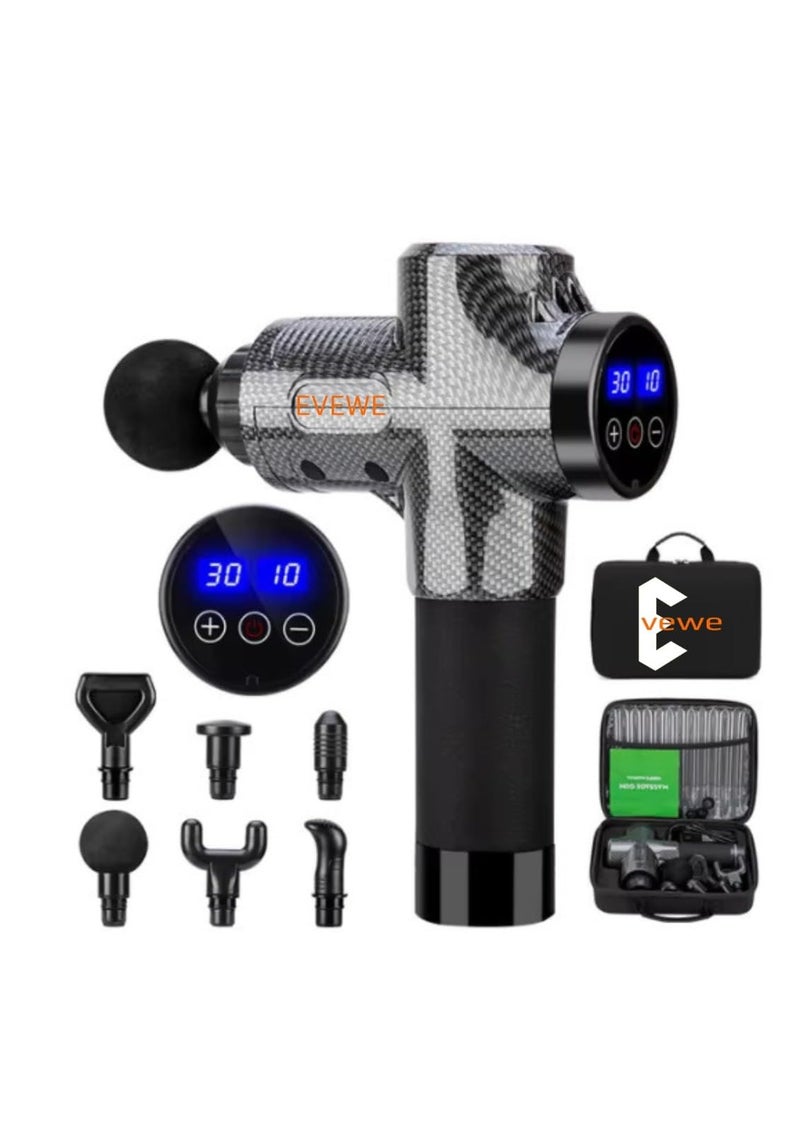EVEWE Professional Massage Gun , Professional Deep Tissue Massage Gun– Deep Tissue Therapy, Smart LED Display, Lightweight & Rechargeable, Ideal for Gym Recoveryassage gun. 4 Multi-Speed Setting For Optimal Pressure - Image 1
