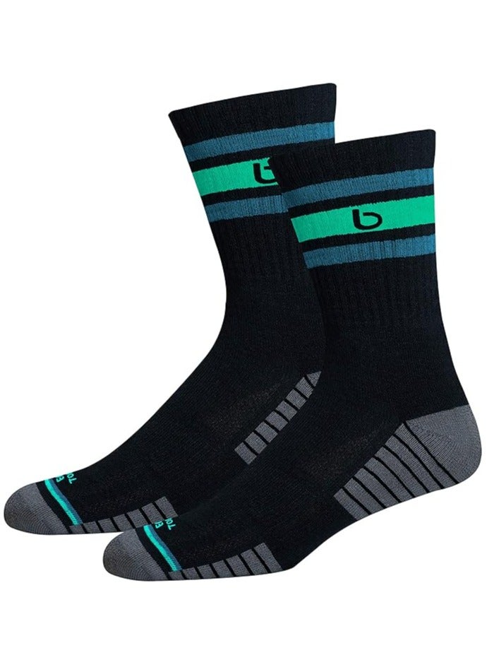 BAMBOS BAMBOS Eco Touch Sports Crew Length Bamboo Socks for Men & Women Running, Badminton & Gym, Pack of 3 (Size UK 7-11, Multicoloured)  - Image 3