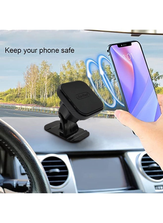 Go-Des GD-HD635 Magnetic Car Phone Holder Mount, Universal 360° Flexible Rotating Dashboard Cell Phone GPS Bracket, Strong Sticky Super Glue Base for Curved Surface & Desktop, Secure, Safe, Hands-Free - Image 2