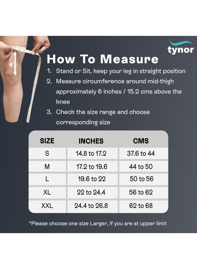 Tynor Functional Knee Support(Compression,Hinged,Strapping)Large(19.6 - 22.0 Inches) - Image 2