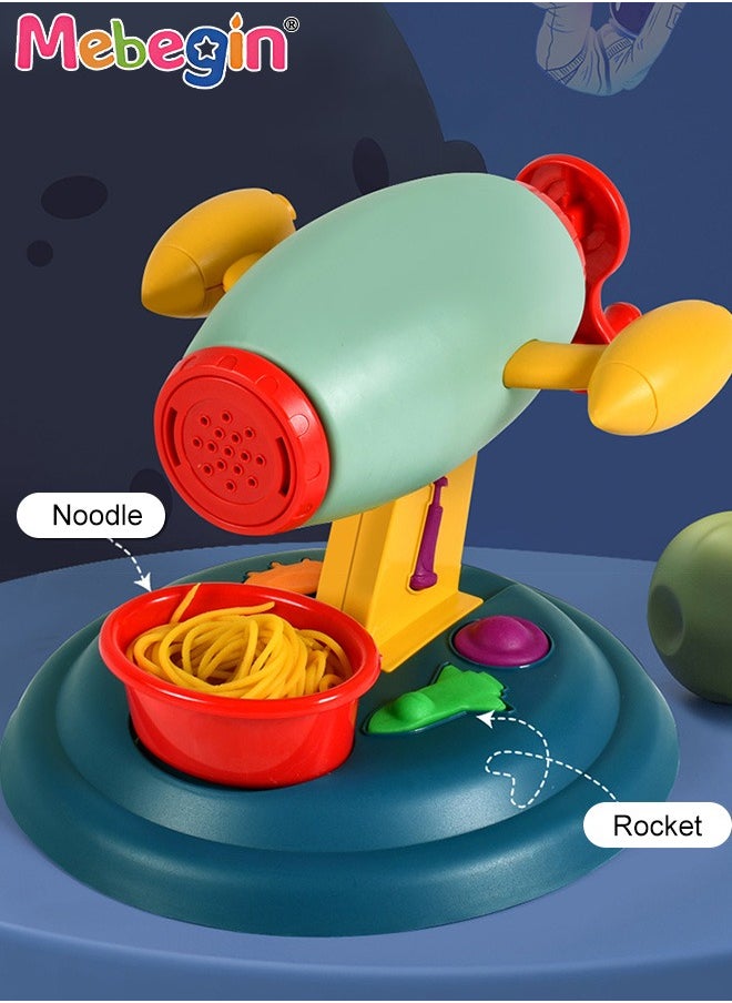MEBEGIN - Rocket Shape 47 Pcs Playdough Tool Set for Toddlers,Animals Dinosaurs Creations Noodle Playset Maker Machine Playdough Kit for Kids Boys and Girls Dough Birthday for Kids - Image 1