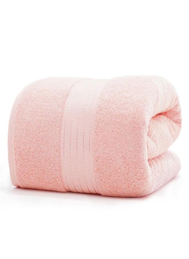 COZYART Pink Oversized Bath Sheet for Bathroom 35x70 Cotton Body Shower Towel Soft Absorbent Durable 650 GSM Extra Large Towels for Daily Use - Image 1