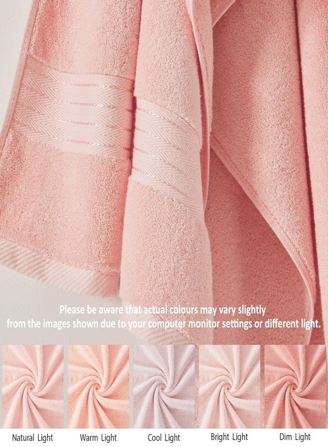 COZYART Pink Oversized Bath Sheet for Bathroom 35x70 Cotton Body Shower Towel Soft Absorbent Durable 650 GSM Extra Large Towels for Daily Use - Image 4