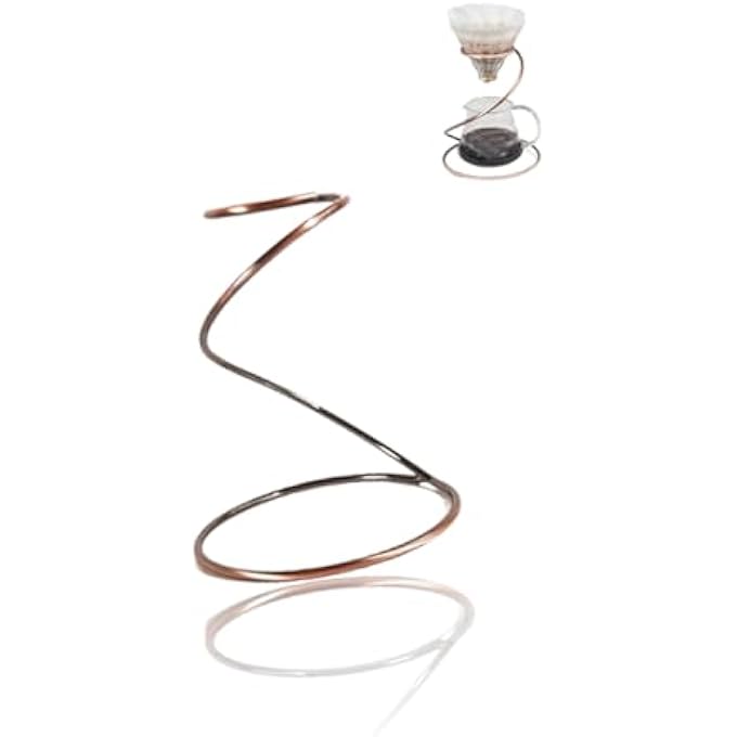 ريحني قهوة مصنوعة يدويًا مع حامل قطارة حامل حديدي أنيق للصب بتصميم أنيق وقوي - Image 1