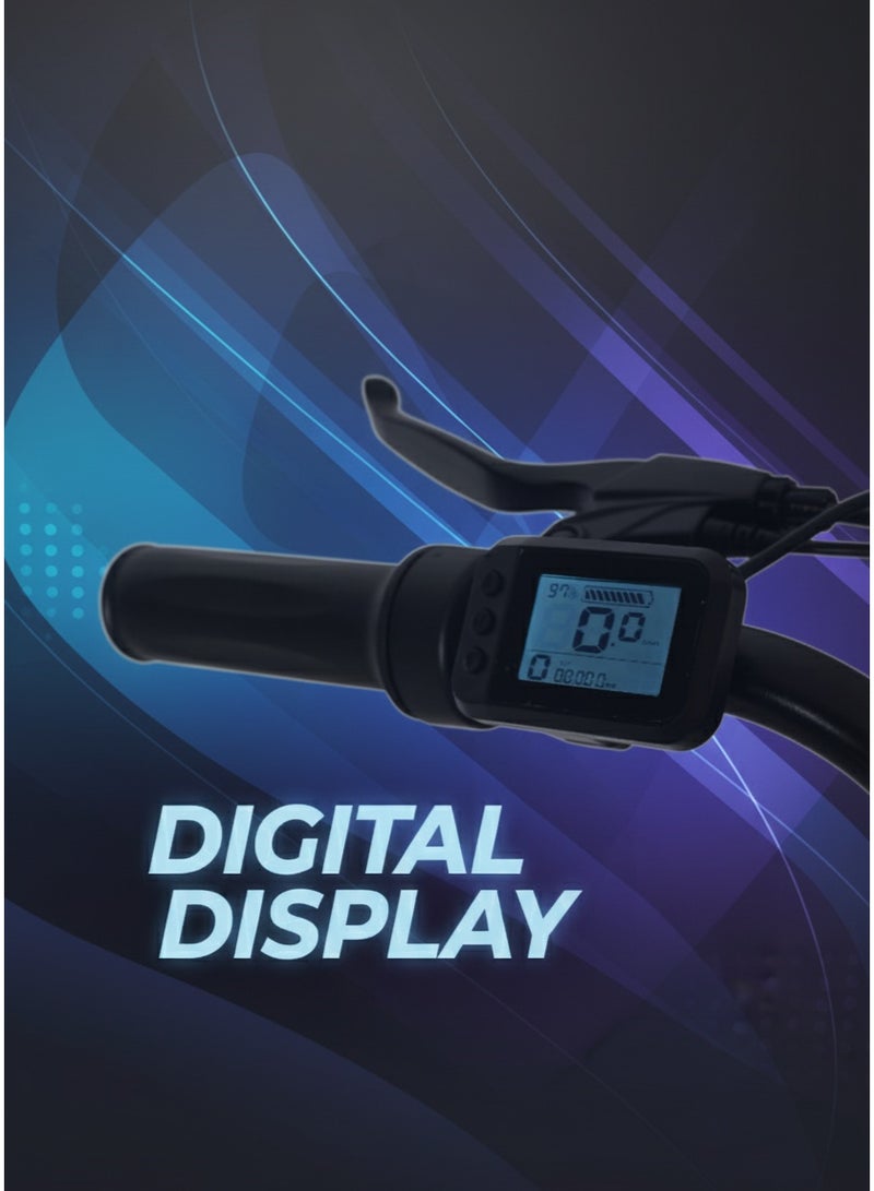 Lucky Liang U03 Electric Bike 500W Motor (750W Max), 48V 13Ah Battery, 45Km/h Speed, 45Km Range, 20”3.0 Tires, Disc Brakes, Carbon Steel Frame – Powerful Long Range E-Bike for Adults - Image 3