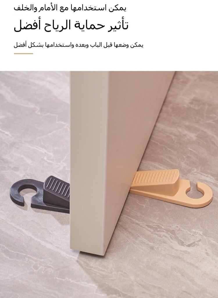 حاجز باب من السيليكون (2 قطع) - أوتاد باب آمنة للأطفال بدون حفر مع قاعدة مضادة للانزلاق - تقليل الضوضاء للمنزل والمكتب وغرف الأطفال - Image 5