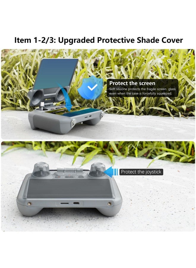 FPVtosky Mini 4 Pro Rc 2 Sun Hood Protective Cover + 2X Screen Protectors + Lanyard Bundle, 3-In1 Rc 2 Accessories Kit, Fits Dji Mini 4 Pro/Air 3 Rc2 Remote Controller - Image 3