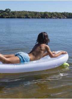 SUNNY LIFE Kids Inflatable Skateboard Pool Float – Blue Lime | Water Raft for Kids | Summer Pool Toy | Outdoor Swimming Floatie | Lightweight Beach Float for Children  - Image 1