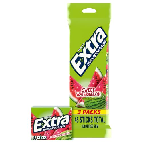 EXTRA Gum Watermelon Sugar Free Chewing Gum 15 ct 3 Pack - Image 1