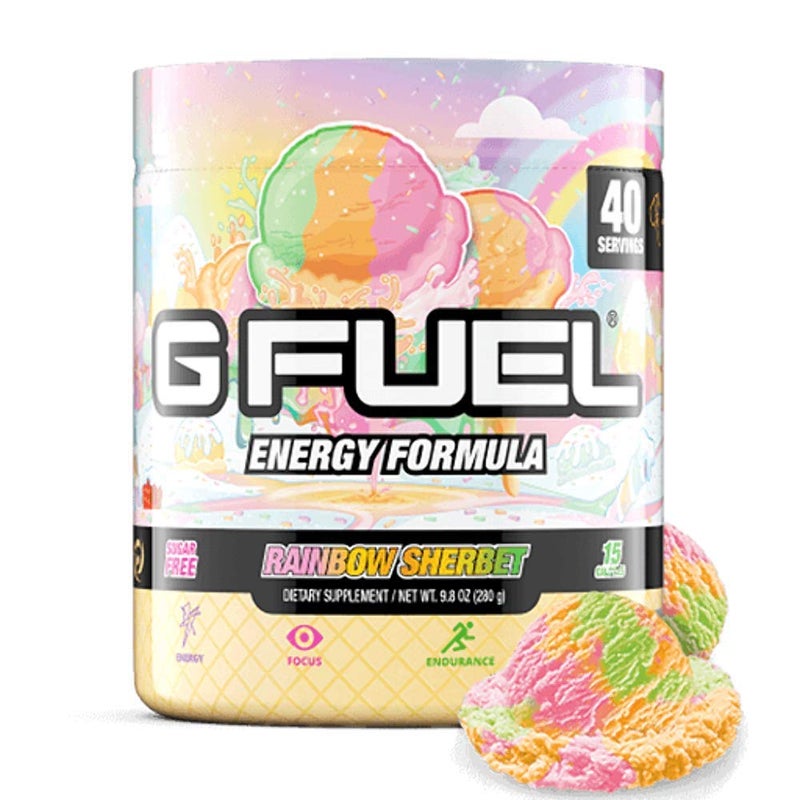 G Fuel Watermelon Energy Powder, Sugar Free, Clean Caffeine Focus Supplement, Water Mix, Focus Amino, Vitamin + Antioxidants Blend, 9.8 oz (40 Servings) - Image 2