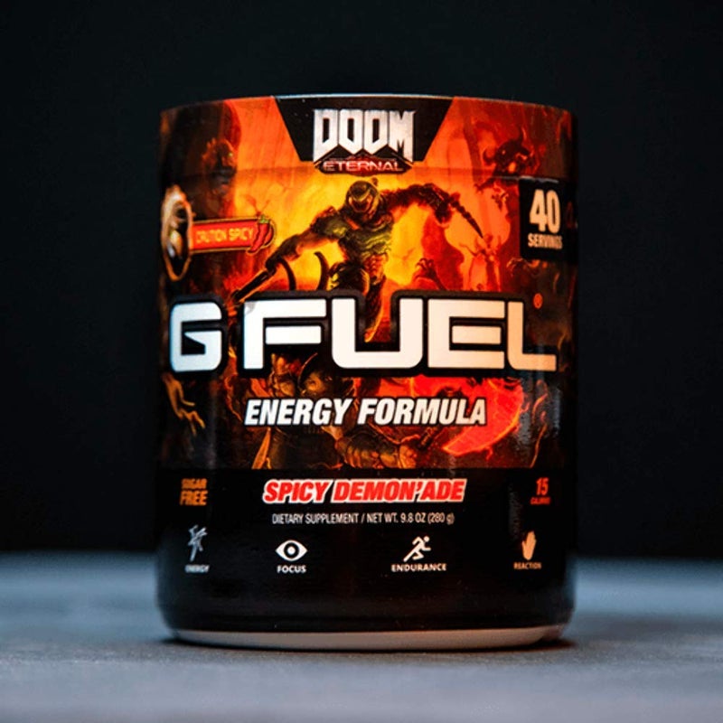 G Fuel Watermelon Energy Powder, Sugar Free, Clean Caffeine Focus Supplement, Water Mix, Focus Amino, Vitamin + Antioxidants Blend, 9.8 oz (40 Servings) - Image 4