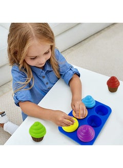 RAINBOW TOYFROG Cupcake Toy Toddler Toy Learning Colors And Shapeshape Sorting Toys For Toddlersgeometry Manipulatives Toddler Sensory Toys For Toddlers 13 Toddler Montessori Toys For 18 Month Old Girls Boys  - Image 4