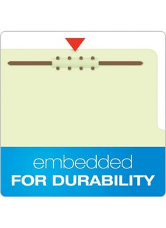 Pendaflex Pressboard Classification File Folders 2 Dividers 2" Embedded Fasteners 2 5 Tab Cut Legal Size Light Green Box Of 10 (17176Ee)  - Image 4